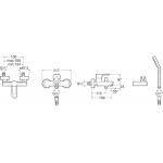 Roca L20 E5: 2+4+6 龍頭套裝 (中身面盆龍頭+掛牆式浴缸龍頭+花灑套裝)